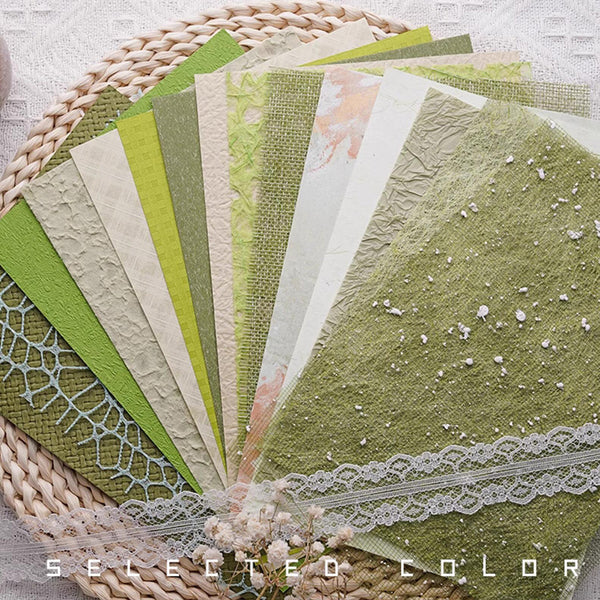 Green Scrapbook Paper and Mesh