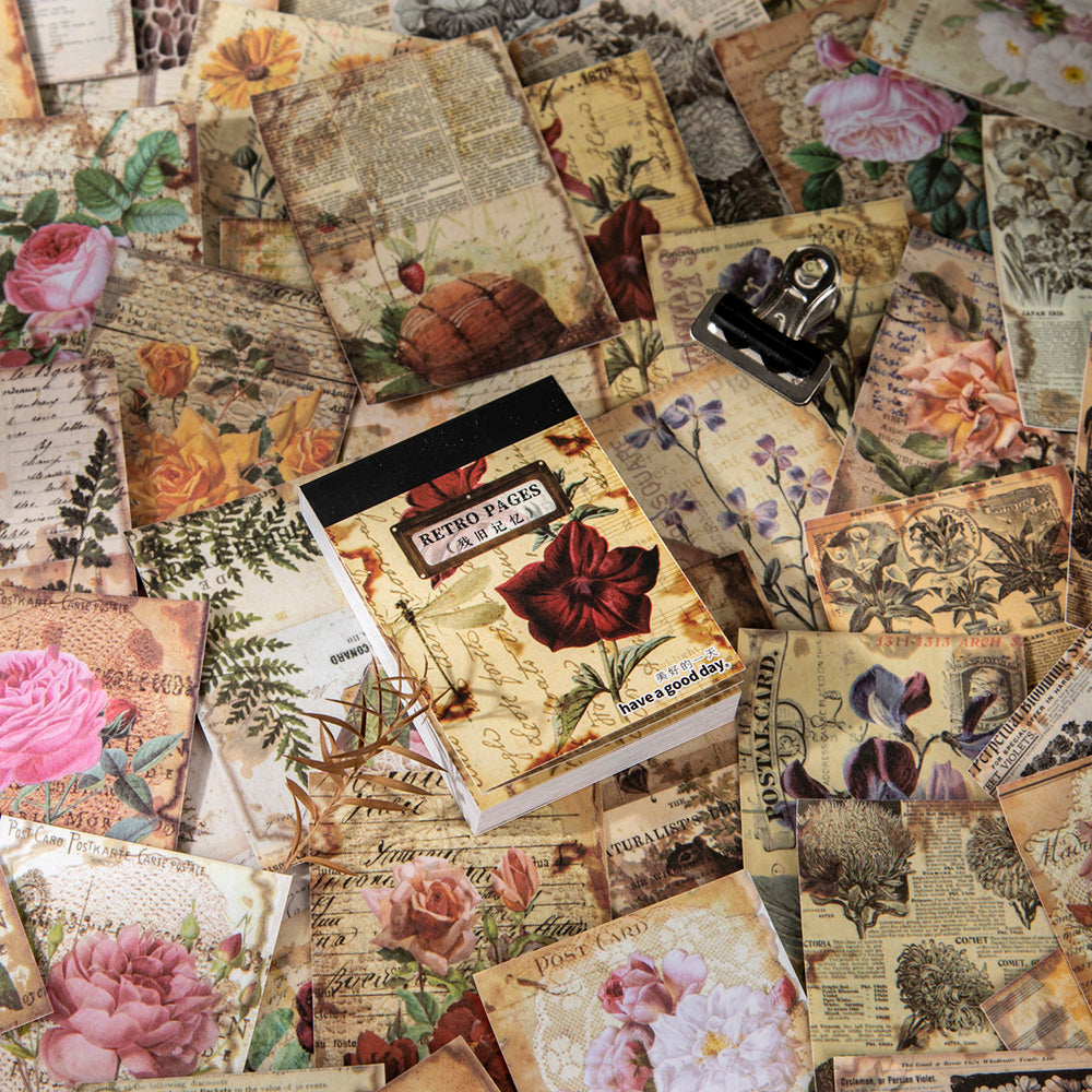 Retro Pages Mini Sticker Book for Junk Journal β ViVi Stationery