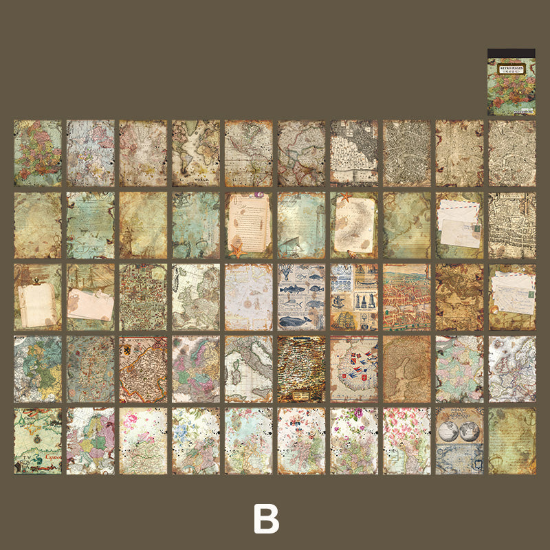 Retro Pages Mini Sticker Book for Junk Journal β ViVi Stationery