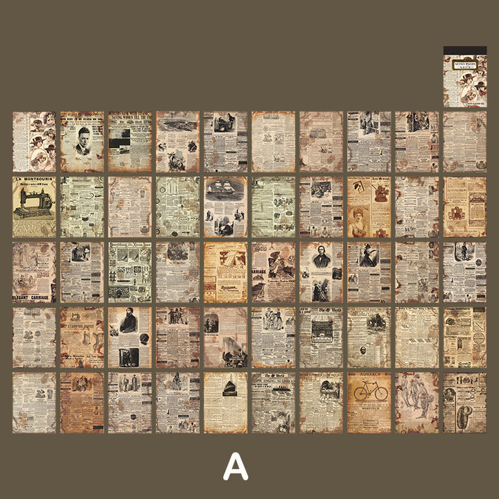 Retro Pages Mini Sticker Book for Junk Journal β ViVi Stationery