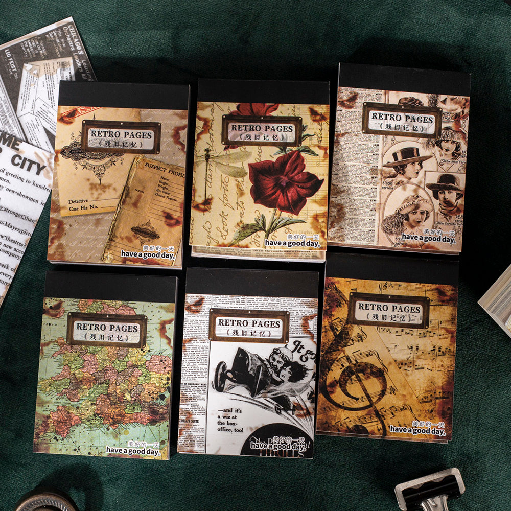 Retro Pages Mini Sticker Book for Junk Journal β ViVi Stationery