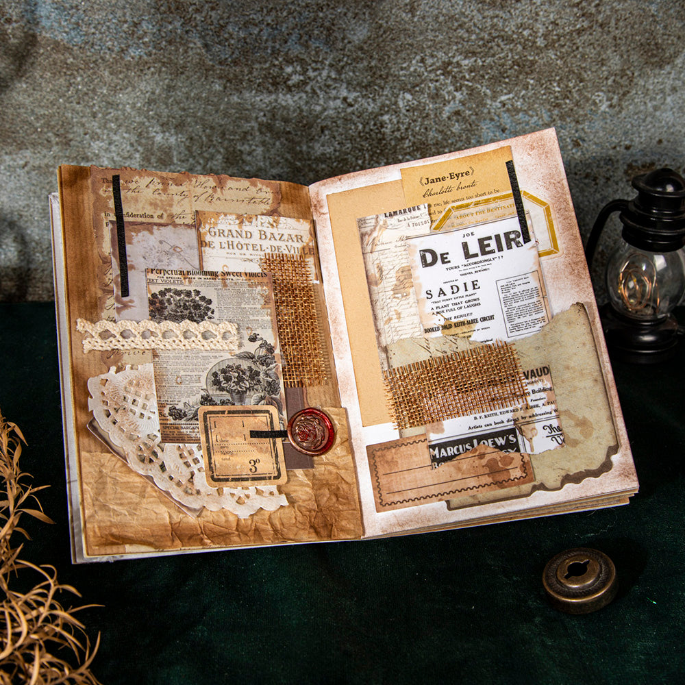 Retro Pages Mini Sticker Book for Junk Journal β ViVi Stationery