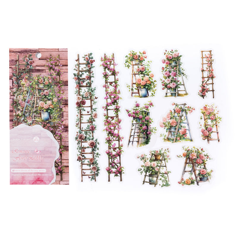 Pretty Ladder Sticker Floral Ladder Stickers – ViVi Stationery