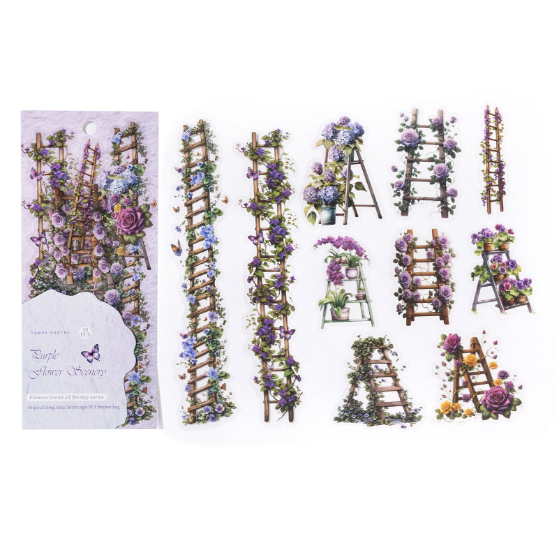 Pretty Ladder Sticker Floral Ladder Stickers – ViVi Stationery