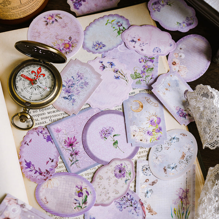 purple flower stickers