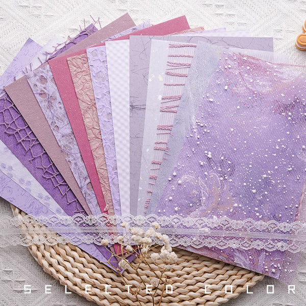 Purple Scrapbook Paper and Mesh