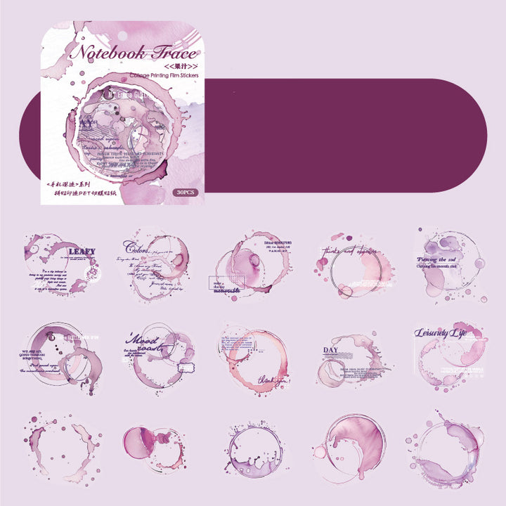 Watercolor Round Trace Stickers – ViVi Stationery