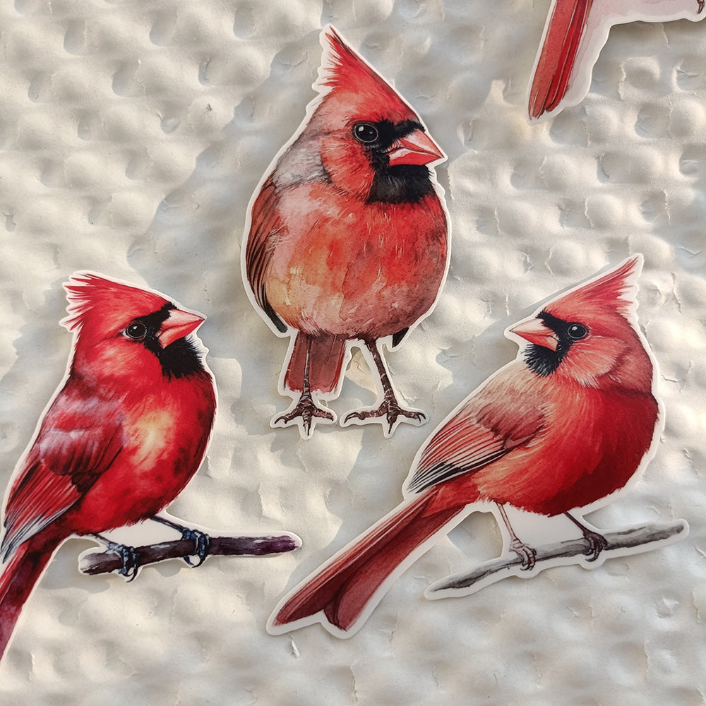 Red Cardinal Sticker – ViVi Stationery