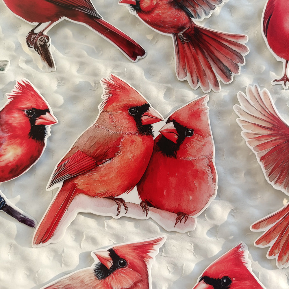Red Cardinal Sticker – ViVi Stationery
