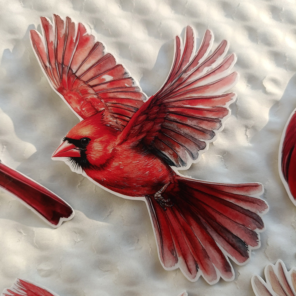 Red Cardinal Sticker – ViVi Stationery