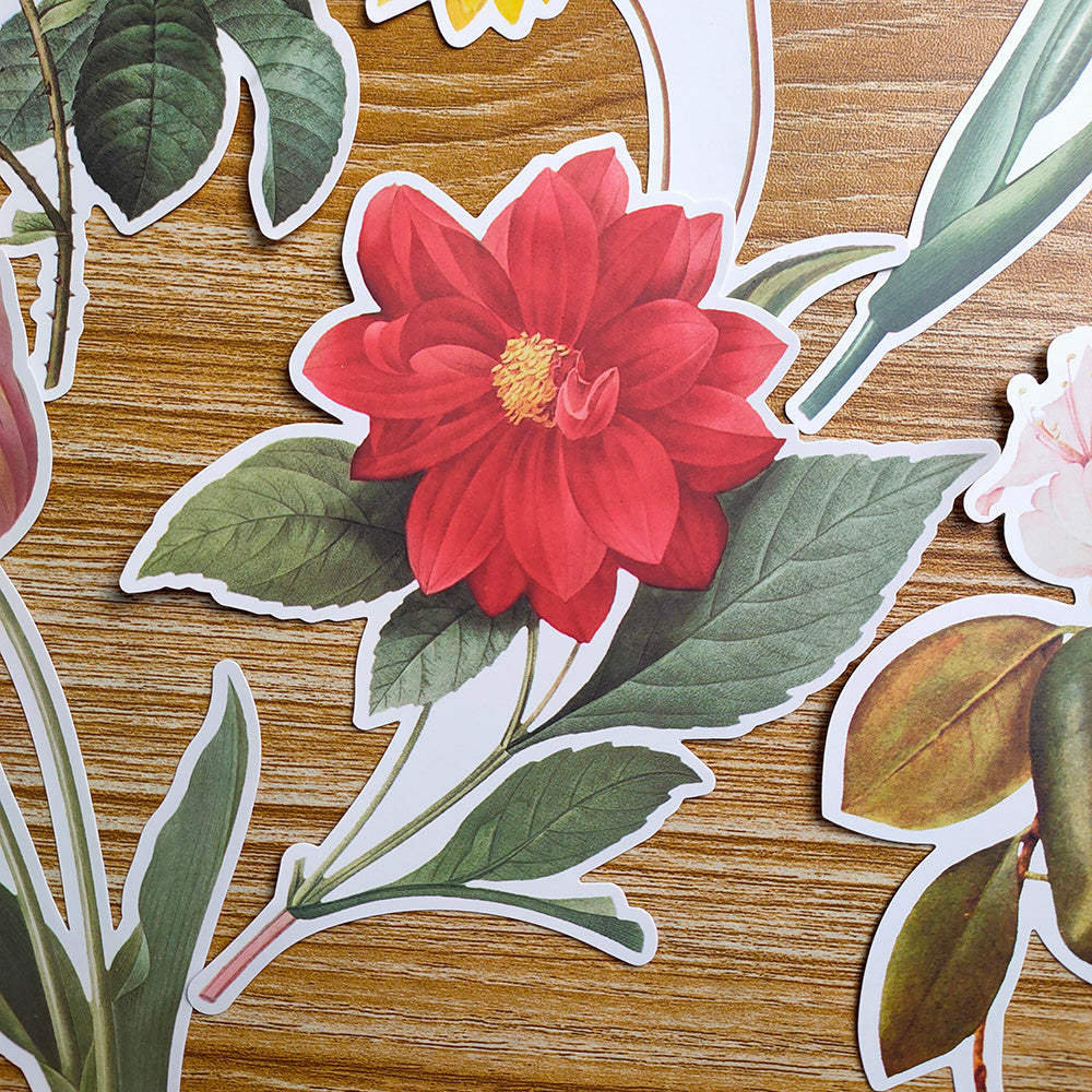 Vintage Big Size Flower Stickers for Scrapbook and Art Journal – ViVi  Stationery