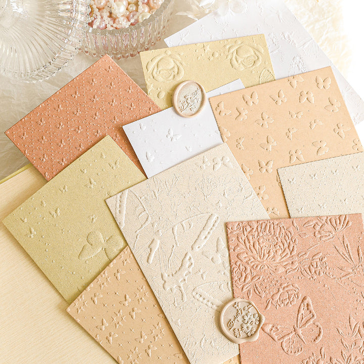 butterfly embossed papers