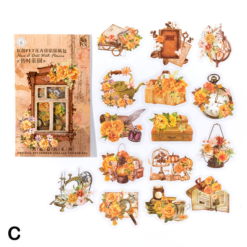 Date with Flower Stickers for Scrapbooking and Journaling – ViVi Stationery