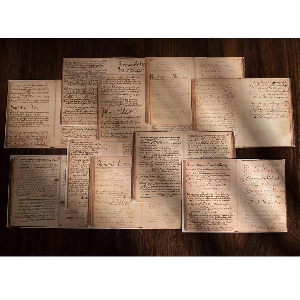 Big Size Manuscript Scrapbook Paper for Junk Journal – ViVi Stationery