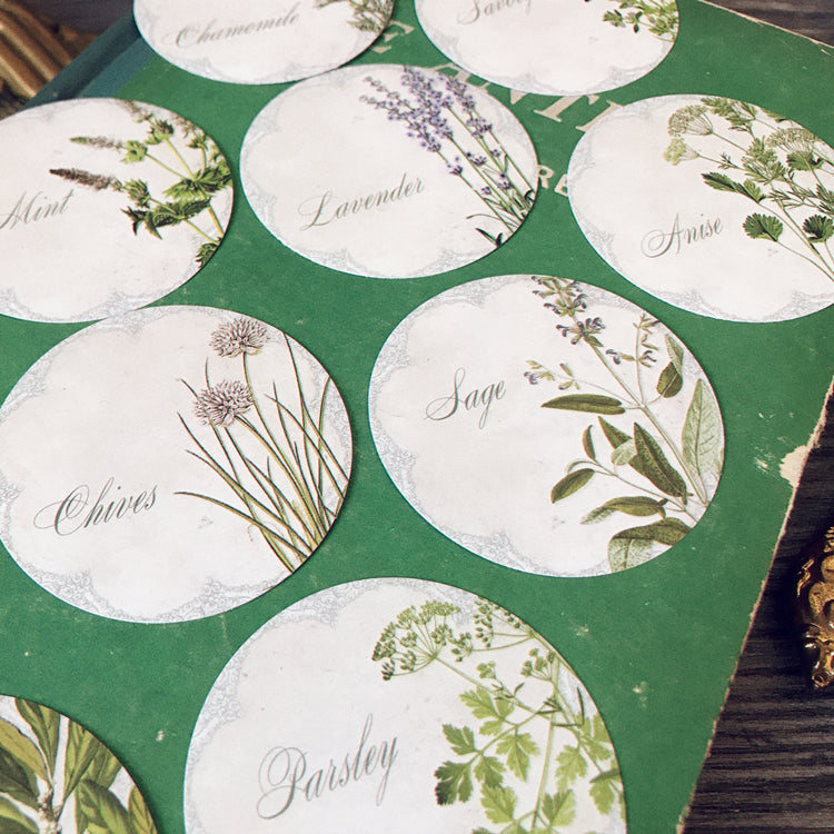 Round Plant Stickers for Junk Journal and Scrapbooking – ViVi Stationery