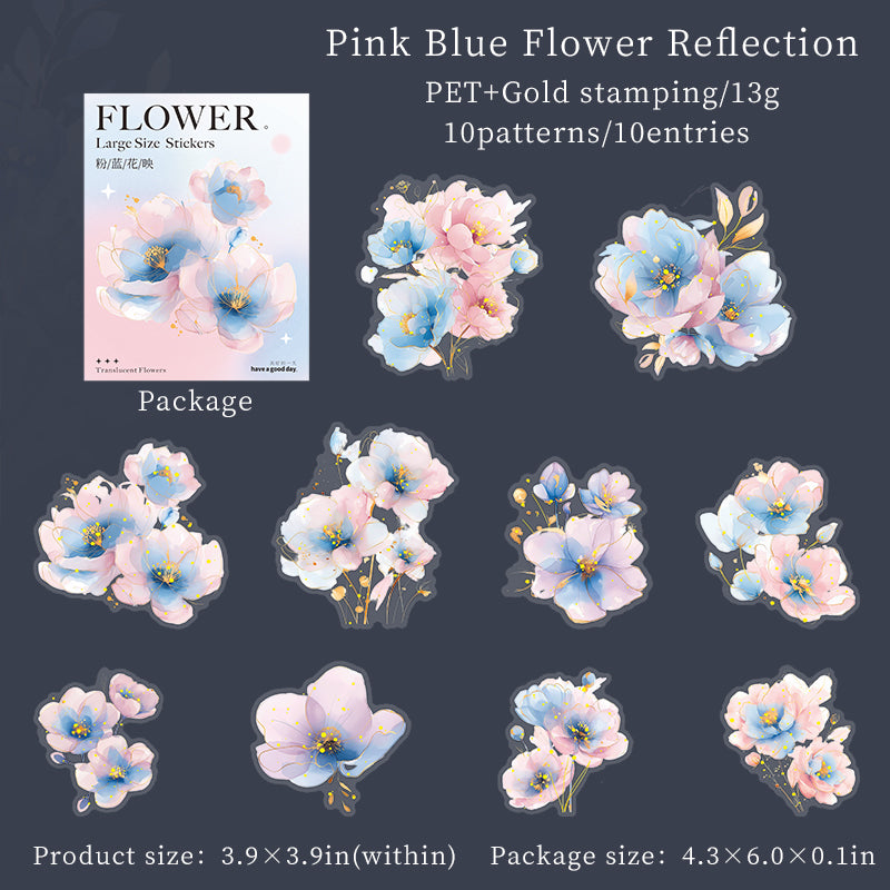 Translucent Colored Sticker Translucent Flower Sticker – ViVi Stationery
