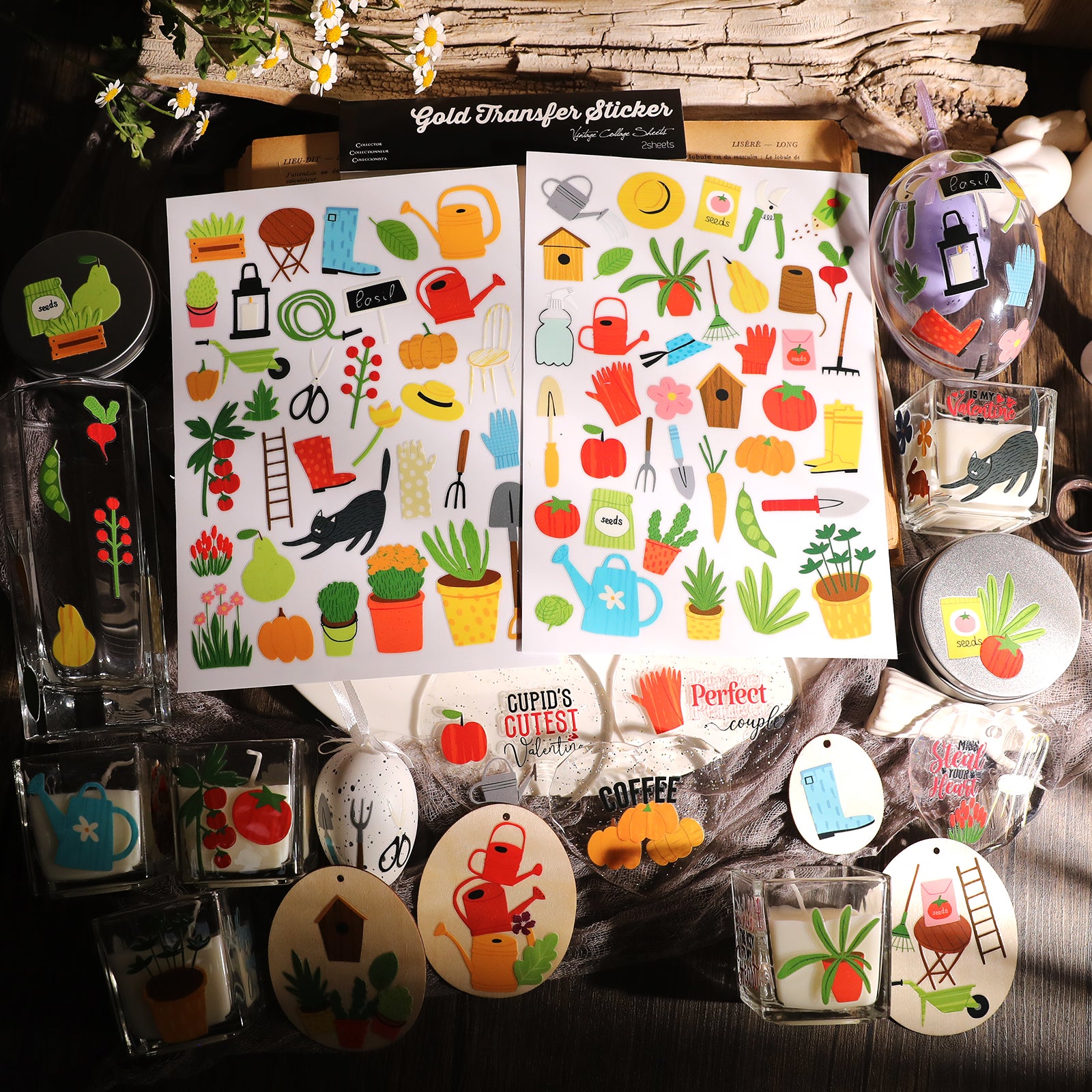 Spring Transferable Stickers UV DTF Spring Garden Transfer Stickers – ViVi Stationery