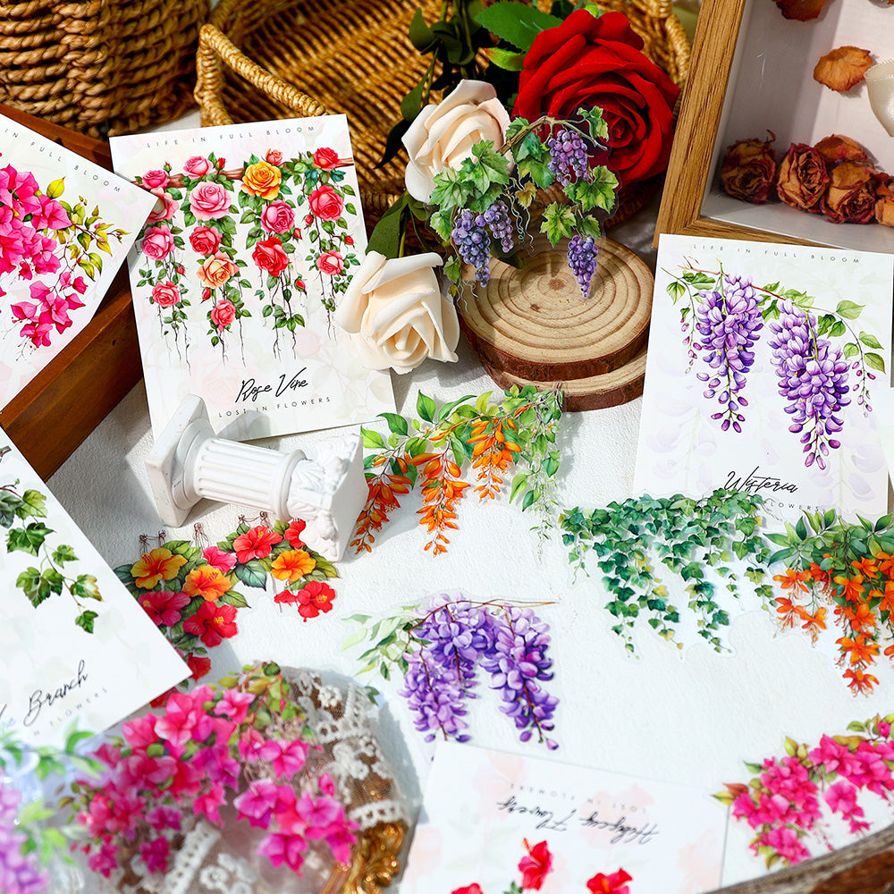Vine Flower Stickers – ViVi Stationery