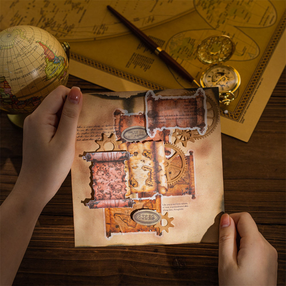 Scroll Sticker Vintage Scroll Washi Sticker – ViVi Stationery