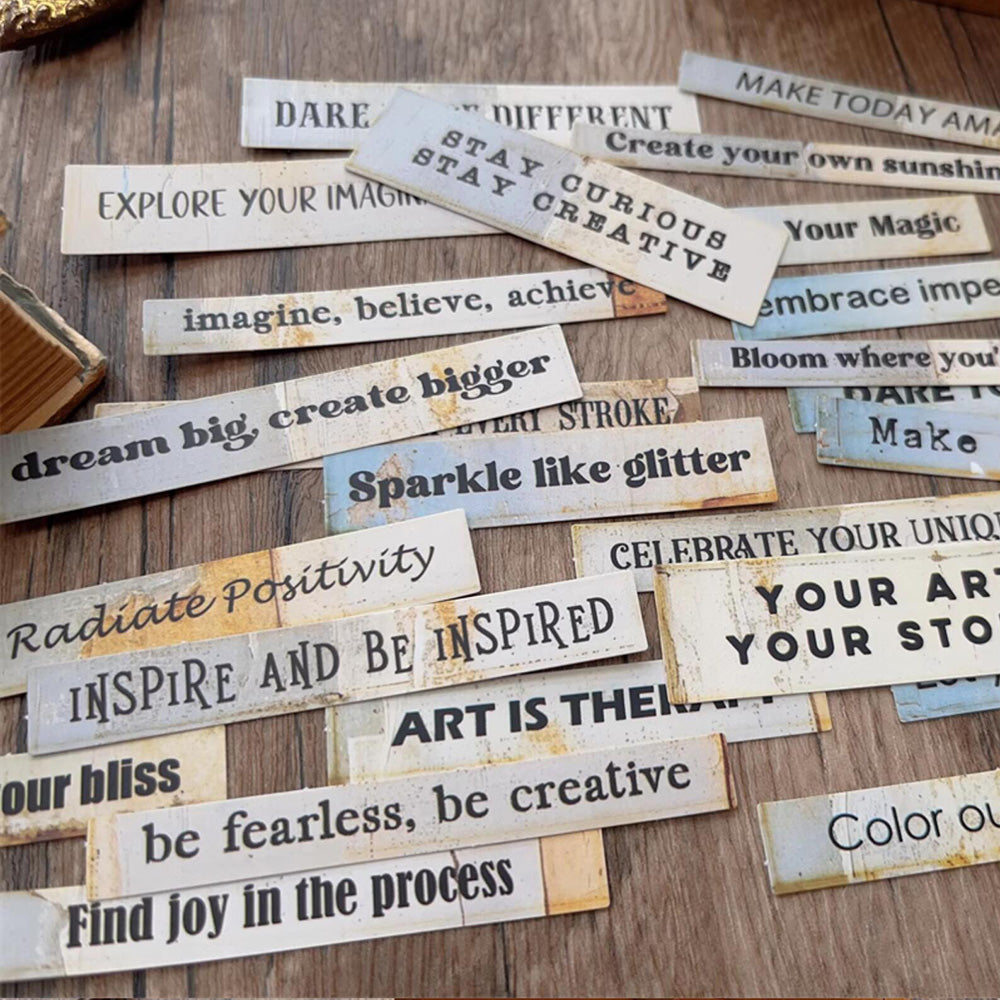 Vintage English Phrase Sticker – ViVi Stationery