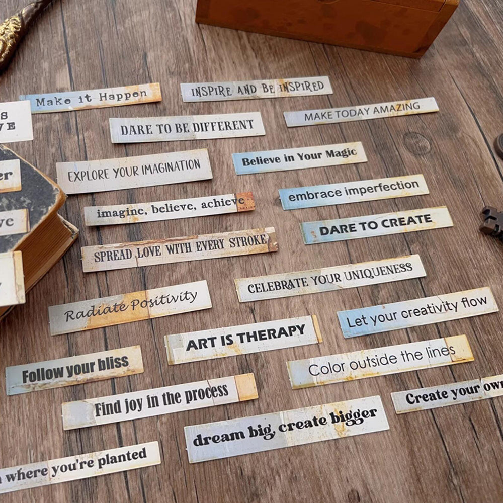 Vintage English Phrase Sticker – ViVi Stationery