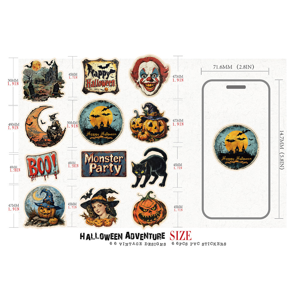 Vintage Halloween Sticker – ViVi Stationery