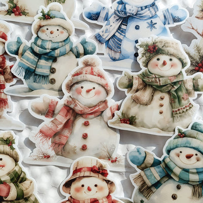Vintage Snowman Stickers