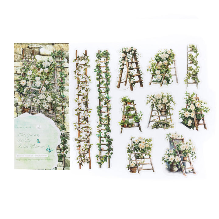 Pretty Ladder Sticker Floral Ladder Stickers – ViVi Stationery