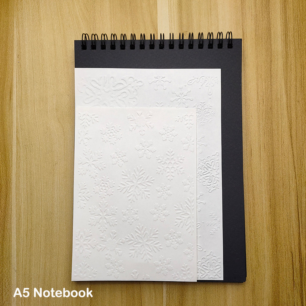 White Snowflake Embossed Paper for Card Making – ViVi Stationery