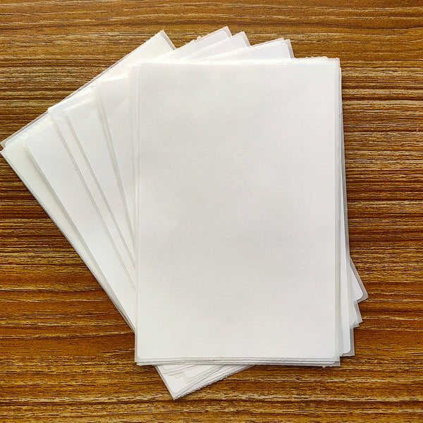 blank white sticker sheet