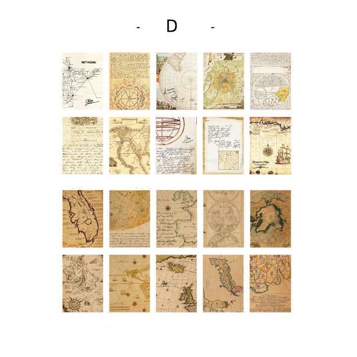 map theme scrapbook paper