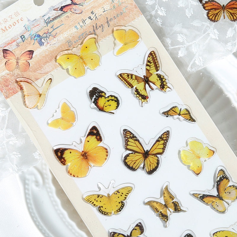 Moore Crystal Epoxy Resin Butterfly Stickers for Scrapbook and Journal ...