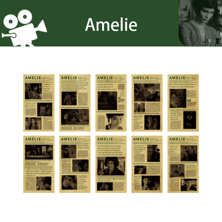 Amelie movie scrapbook papers