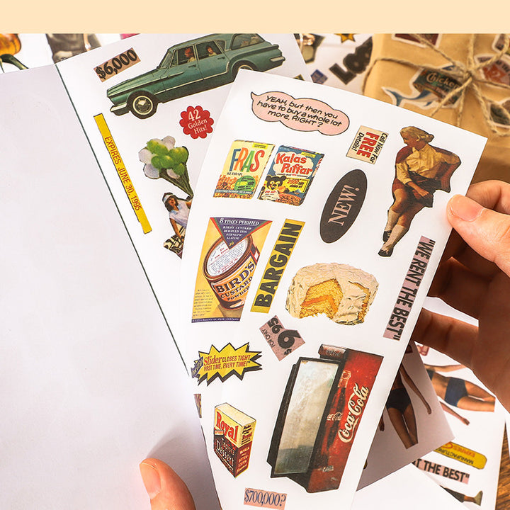 20 Pages Precut Vintage Stickers Book – Supapers