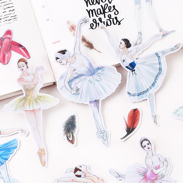 Dance Sticker Book Ballet Dancer Women Stickers 14PCS for Scrapbook and Art Journal – ViVi ...