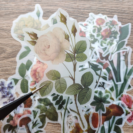 Vellum Flower Stickers for Scrapbooking and Journal ViVi Stationery