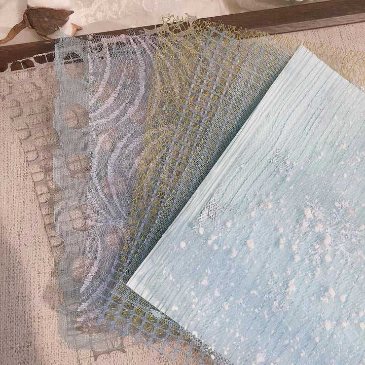 blue mesh for art journal
