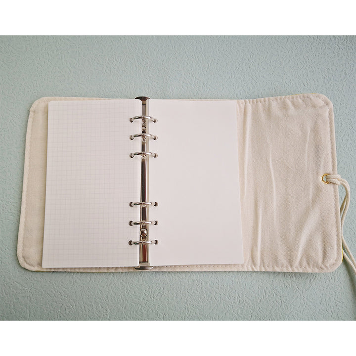 6 ring planner with grid and blank filler paper