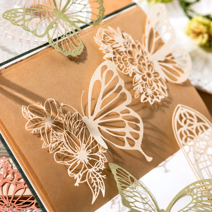 butterfly die cut papers