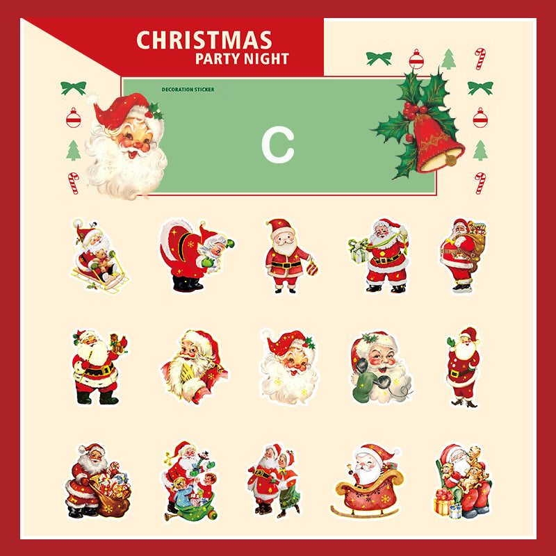 Christmas Decor Christmas Sticker Santa Bell Gift Small Sticker Cute  Stickers Gift Packaging Stickers
