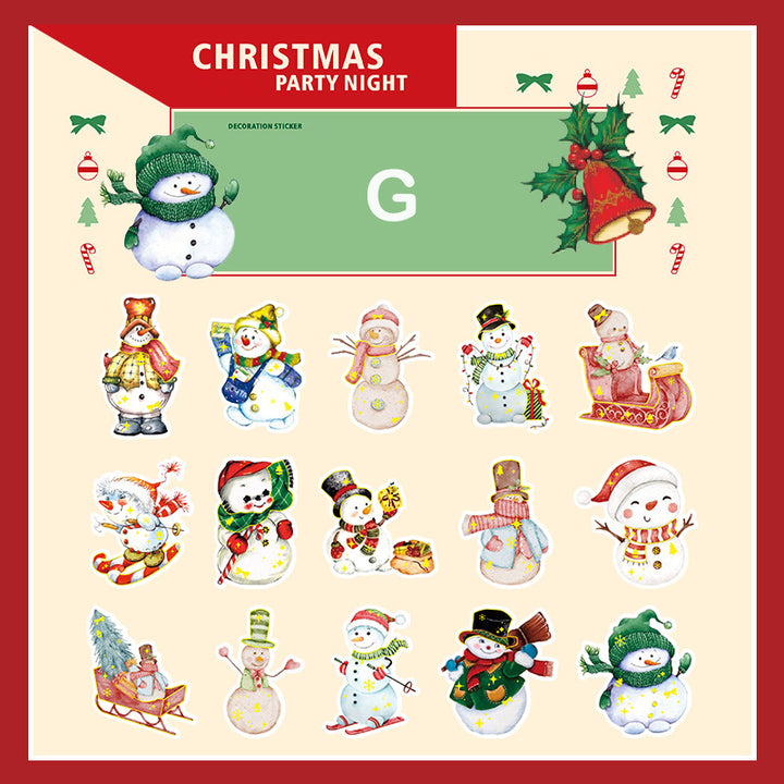 Christmas cute snowman stickers