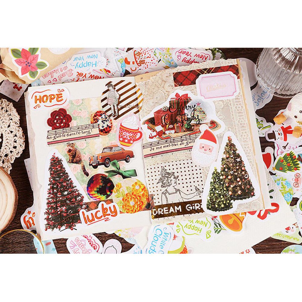 Warm Christmas Holiday Stickers for Scrapbooking Card Making Gift Pack ...