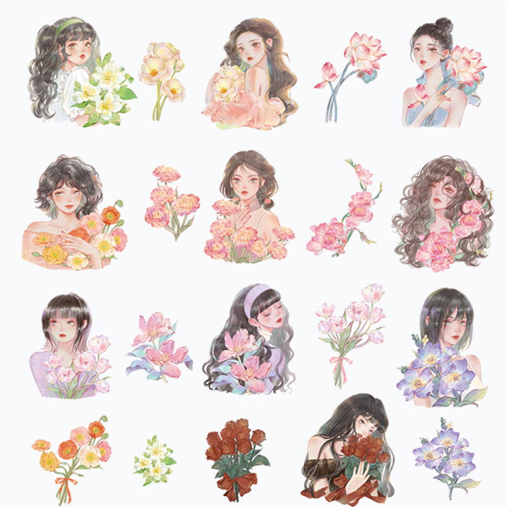 Aesthetic Girl Stickers, Unique Designs