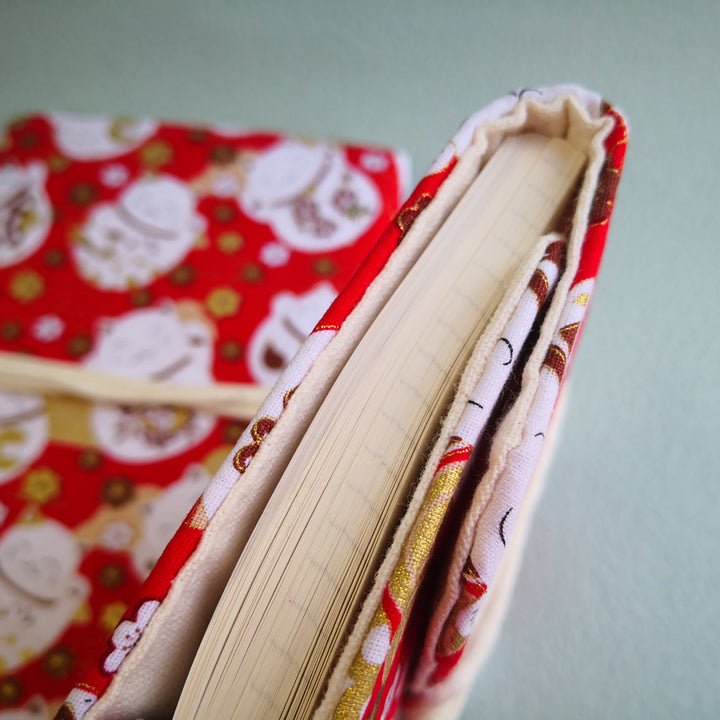 fabric journal and loose leaf papers