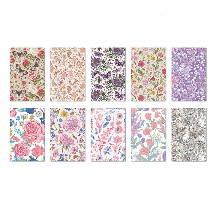 flower and butterfly scrapbook papers