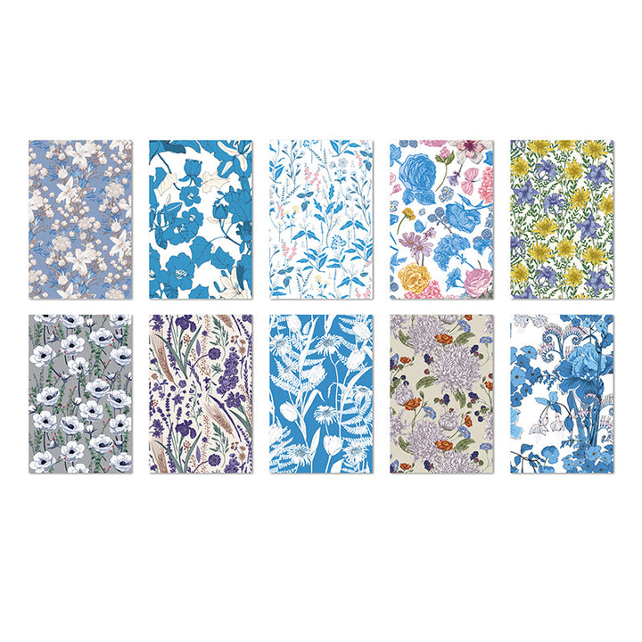 blue flower scrapbook paper