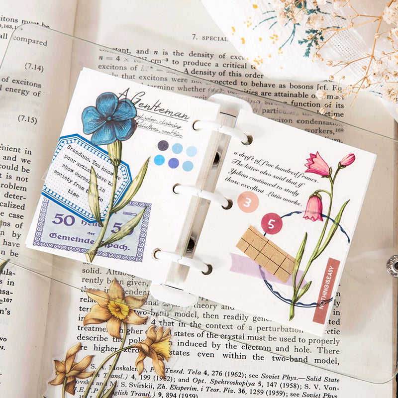 Vintage Clear Vinyl Flower Stickers for Junk Journal and Scrapbooking ...