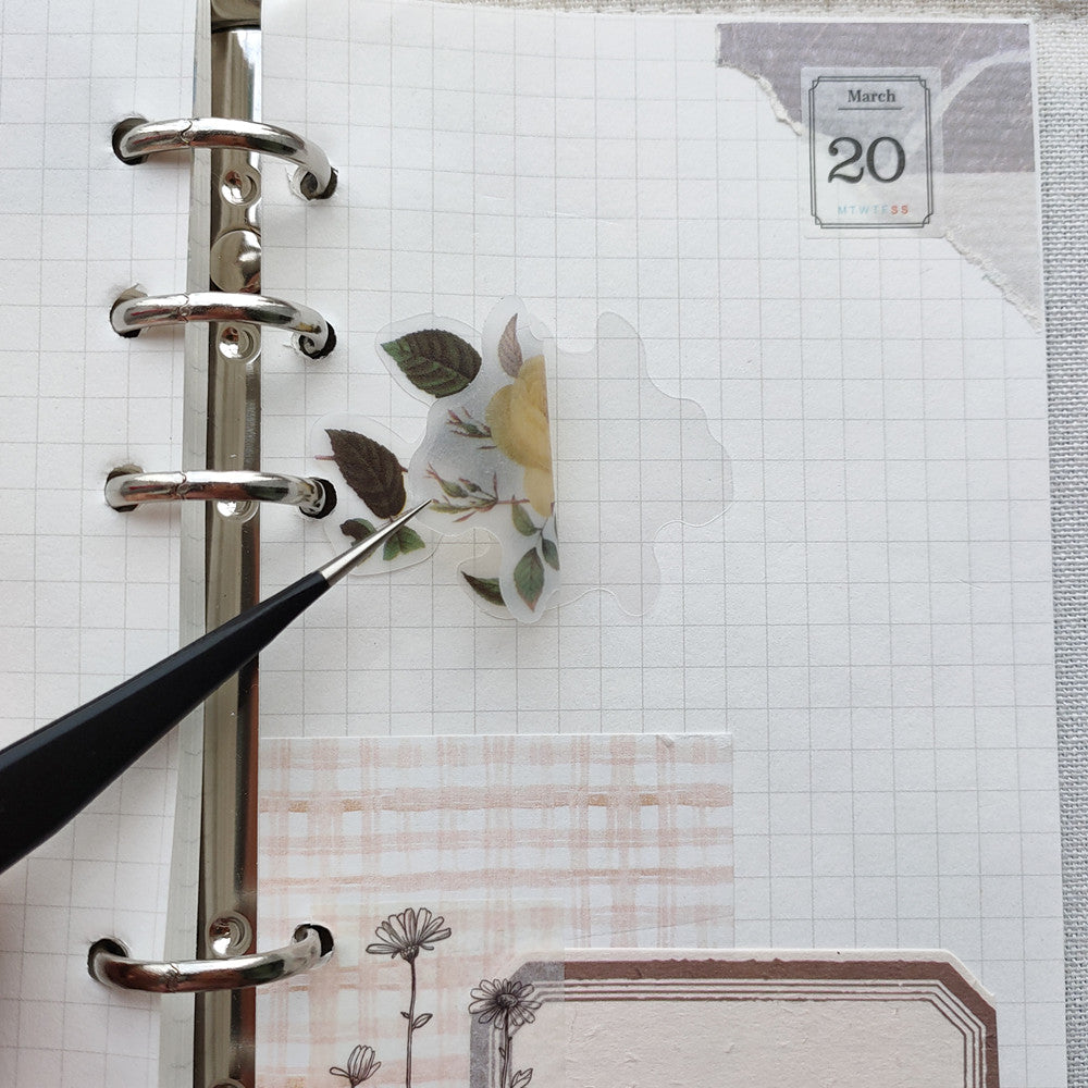 Vellum Flower Stickers for Scrapbooking and Journal – ViVi Stationery