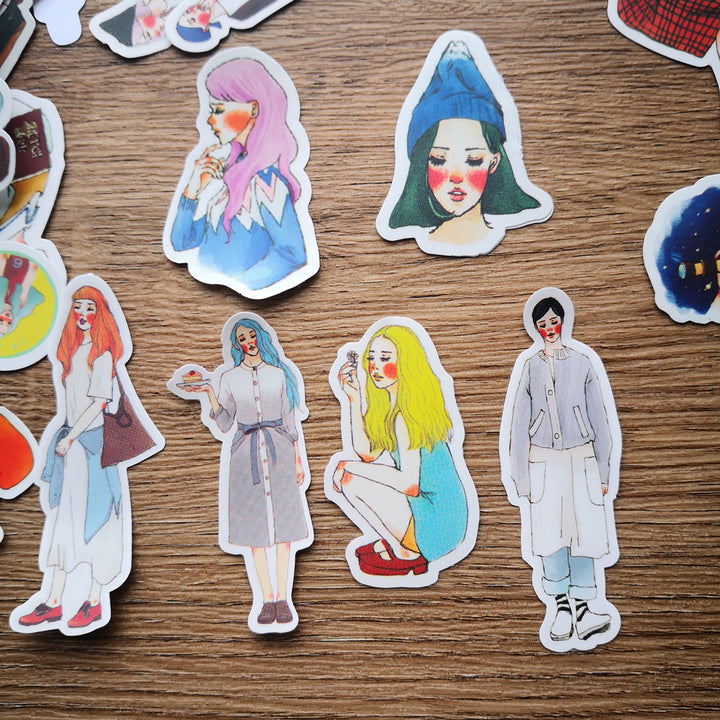 people stickers for journal