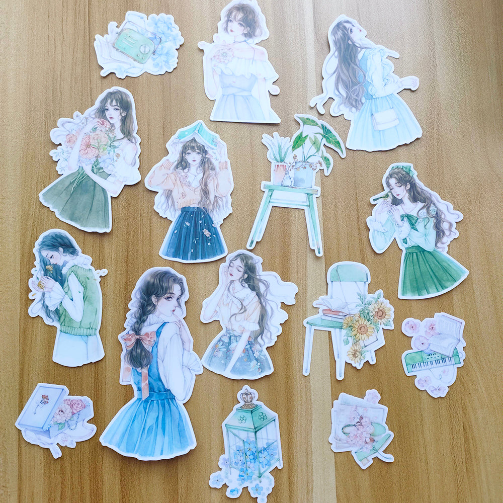 MING First Sight Beautiful Girl Stickers